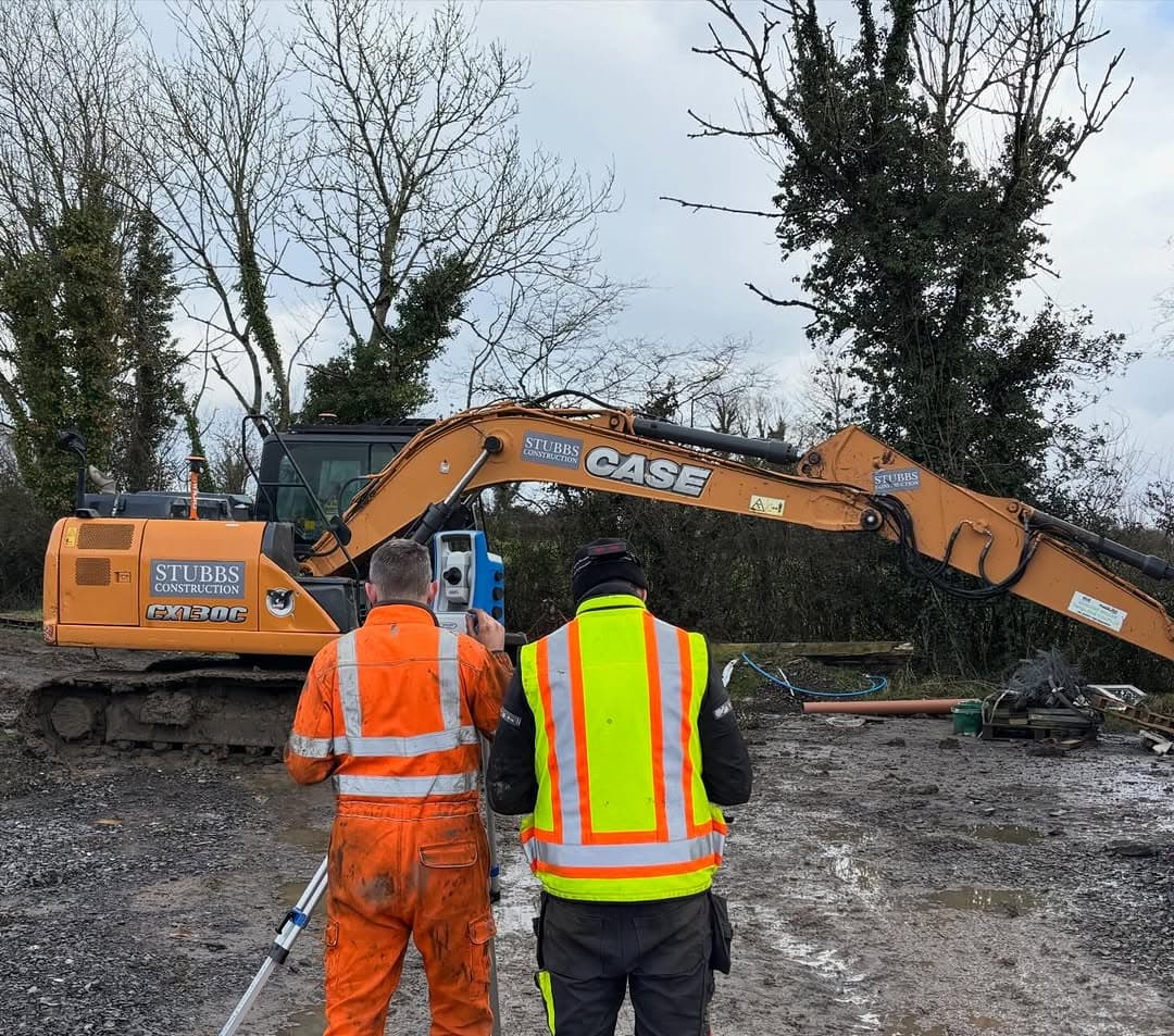 Stubbs Construction excavator with 3D GPS machine control